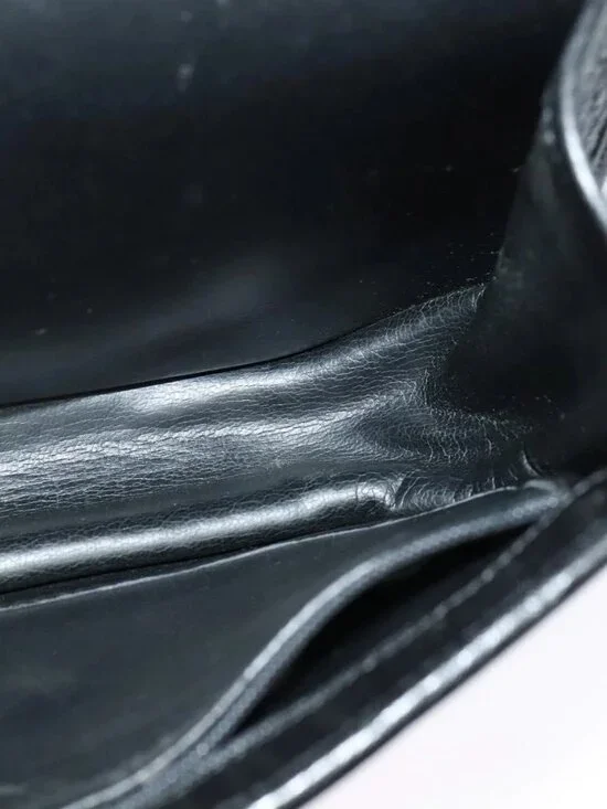 Christian Dior Shoulder Bag Leather Black Gold Auth BA2043 - Picture 13 of 16